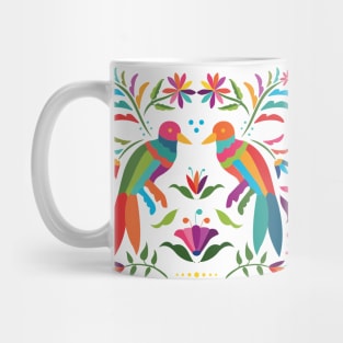 Mexican Otomí Couple of Birds by Akbaly Mug